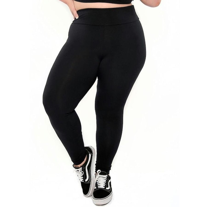Calça Legging Selene Básica Fitness Plus Size - Feminina - Foto 1