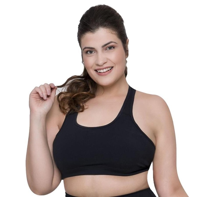 Top Fitness sem Bojo Selene Básico Fitness Plus Size - Feminino - Foto 1