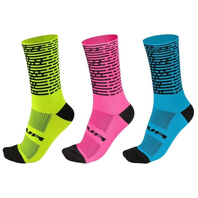 Kit de Meias Cano Alto para Bike HUPI Biometria - 36 ao 42 - 03 Pares - Foto 1