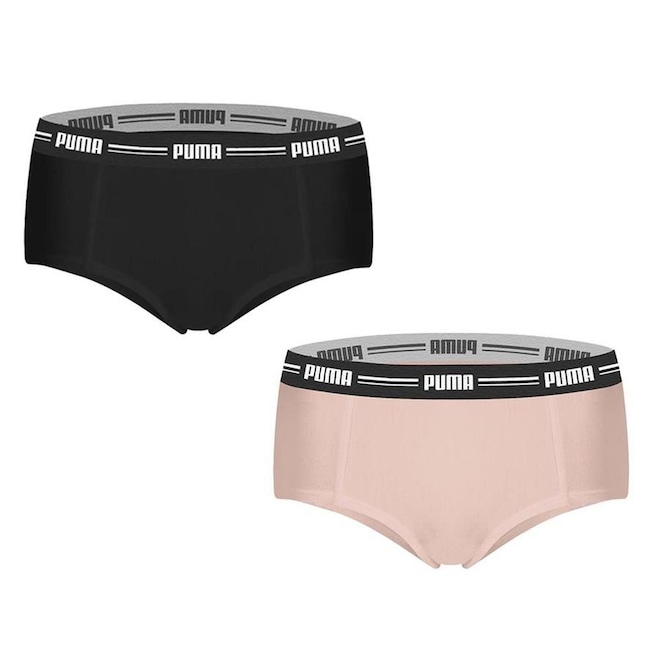 Kit de Calcinhas Puma Mini Boxer - Adulto - 2 Unds - Foto 1