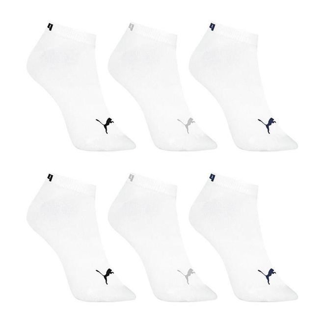 Kit 6 Pares de Meia Puma Sapatilha Esportiva - 34 ao 38 - Adulto - Foto 1