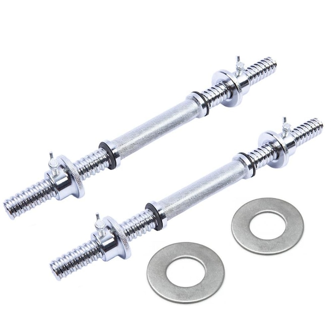 Barra Halter Maciça Yangfit Recartilhada com Rosca - 40cm - Par - Foto 1