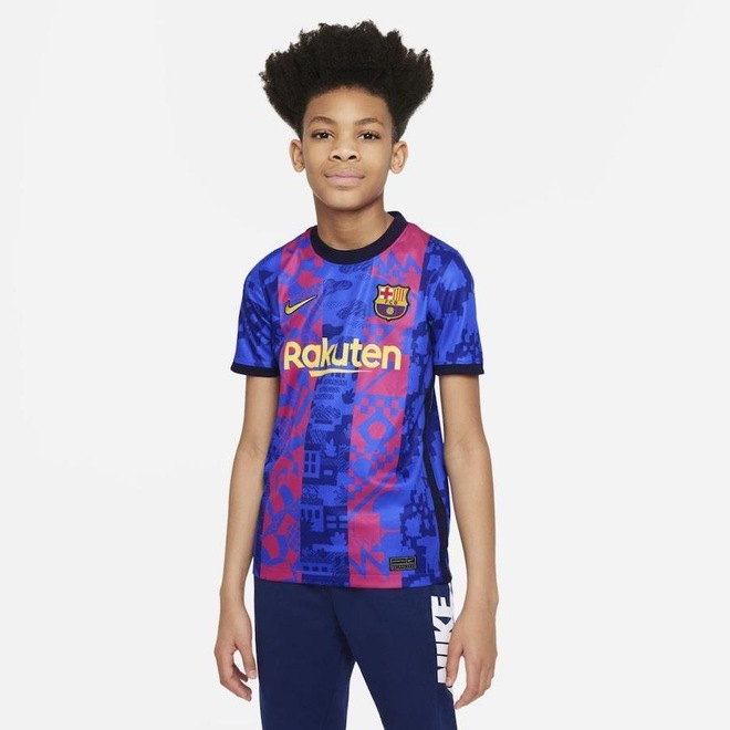 Camisa Barcelona Iii 21/22 Nike Torcedor Pro - Infantil - Foto 1