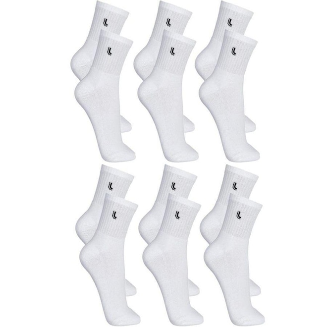 Kit Meia Cano Médio Lupo - Unissex - 6 Pares - Foto 1
