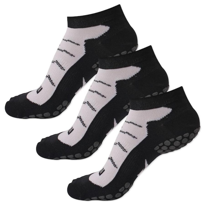 Kit de Meia Hidroginástica Antiderrapante Muvin - Adulto - 3 Pares - Foto 1