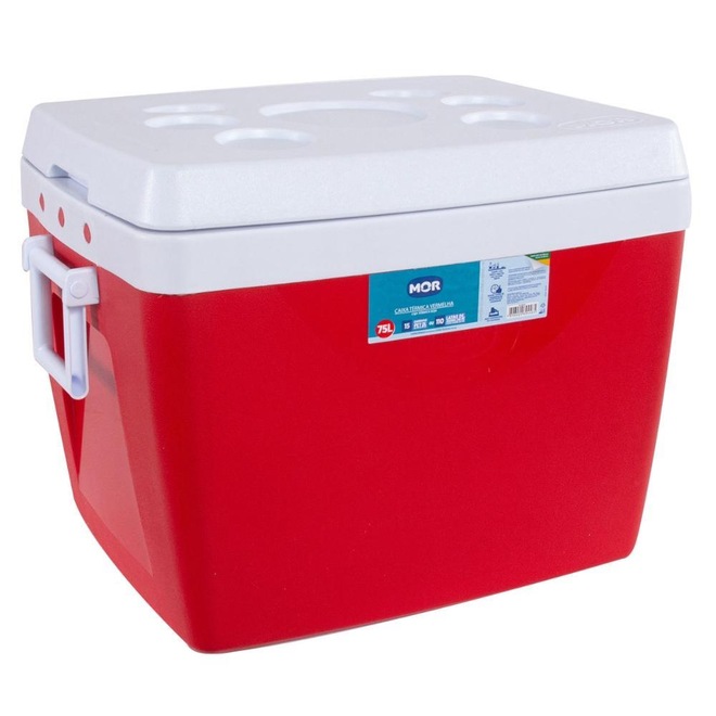 Caixa Térmica Cooler Mor Alça Suspensa e Tampa Articulada - 75 Litros - Foto 1