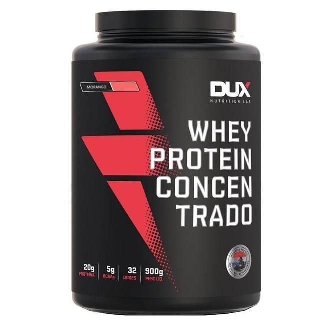 Whey Protein Concentrado Dux Nutrition Morango - 900g - Foto 1