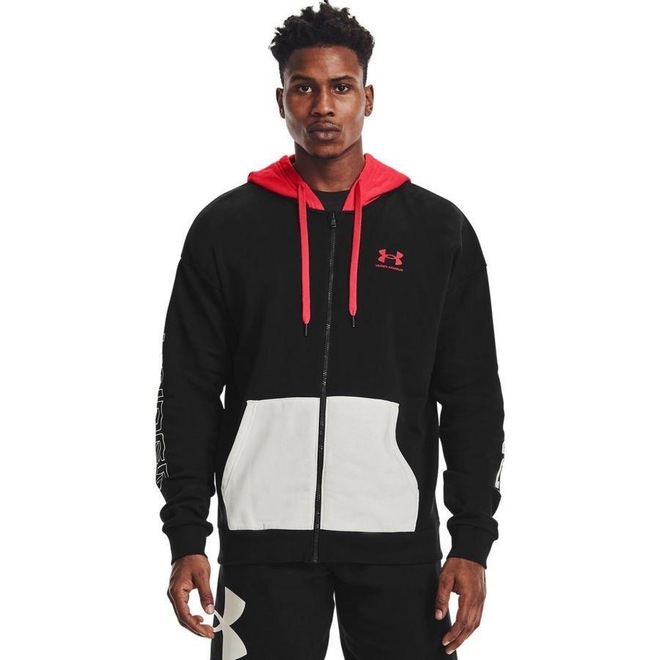 Jaqueta Under Armour Rival Fleece Clrblk Fz - Masculina - Foto 1