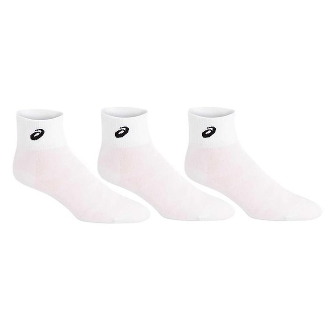 Meia Asics Easy Quarter Cano Médio - 3 Pares - Foto 1