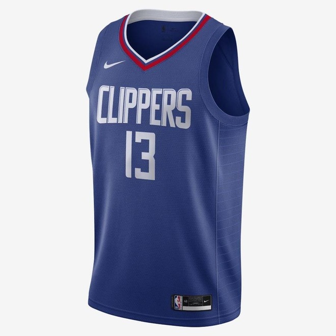Camiseta Regata LA Clippers Nike Paul George Icon Edition 2020 - Masculina - Foto 1