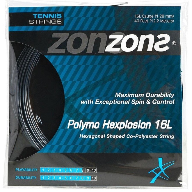 Corda de Raquete Zons Hexplosion 16L Set Individual - 1.28mm - Foto 1