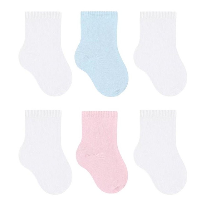 Kit Meias Selene Básica Bebê - Infantil - 6 Pares - Foto 1