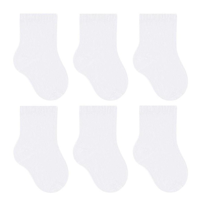 Kit de Meia Sapatilha Selene Básica Bebê com 6 Pares - Infantil - Foto 1