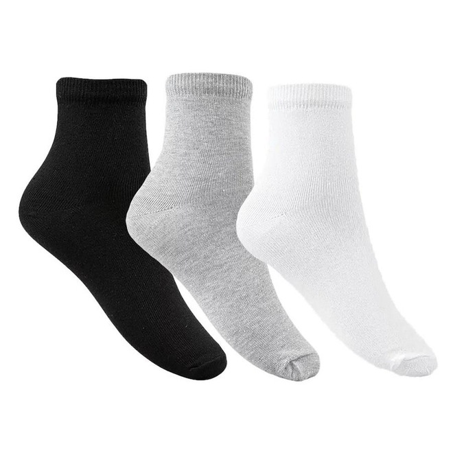 Kit Meias Cano Médio Selene Básica - 3 Pares - Feminina - Foto 1