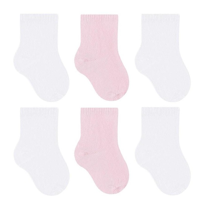 Kit de Meia Sapatilha Selene Básica Bebê com 6 Pares - Infantil - Foto 1