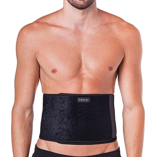 Faixa Abdominal Kestal Preta - 25cm X 120cm - Foto 1