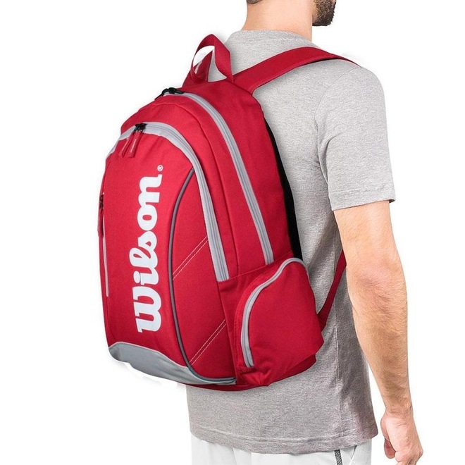 Mochila Wilson ESP Advantage 2 Vermelha e Cinza - Foto 1