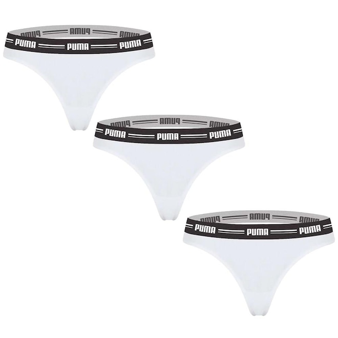 Kit de Calcinhas Puma - Adulto - 3 Unds - Foto 1