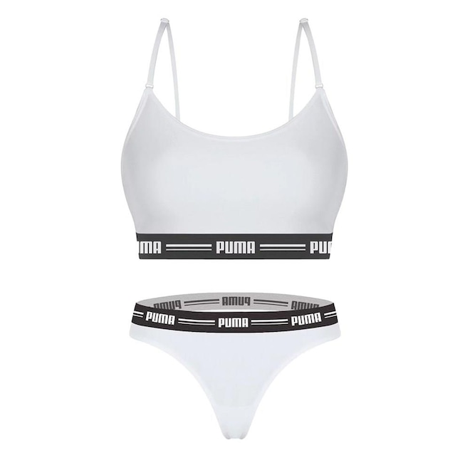 Kit Puma Top Modal Stretch + Calcinha Fio Dental - Feminino - Foto 1