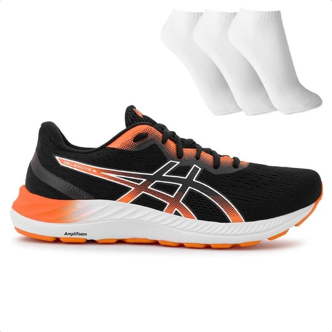 Kit Tênis Asics Excite 8 com 3 Pares de Meias - Masculino - Foto 1
