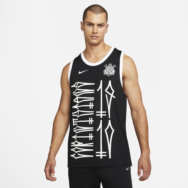 Camisa Regata do Corinthians 22 Nike Basquete - Masculina - Foto 1