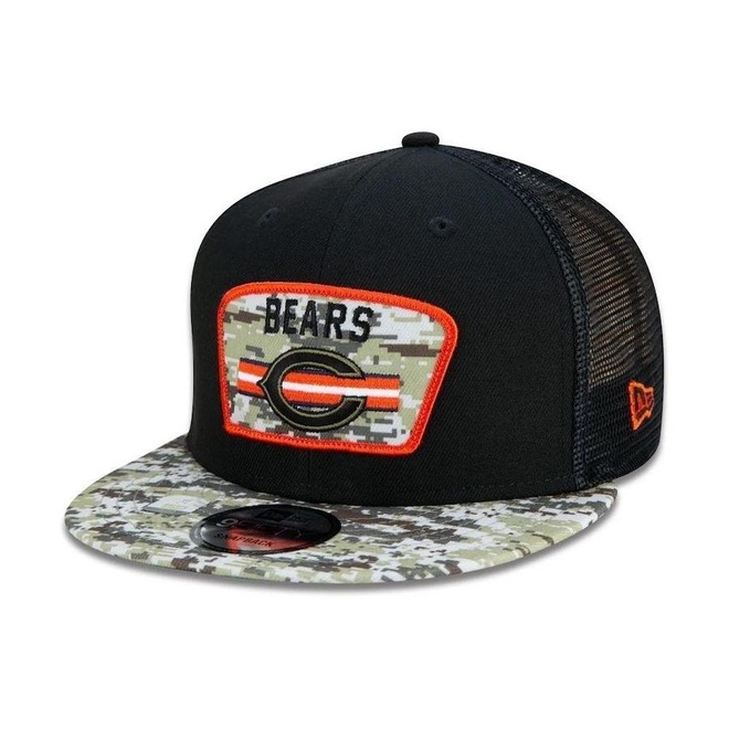 Boné Aba Reta New Era Chicago Bears 950 NFL 21 Salute Service - Snapback - Adulto - Foto 1