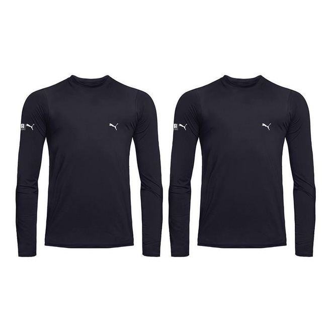 Kit Camisas Térmicas Puma Manga Longa UV50+ - Infantil - 2 unidades - Foto 1