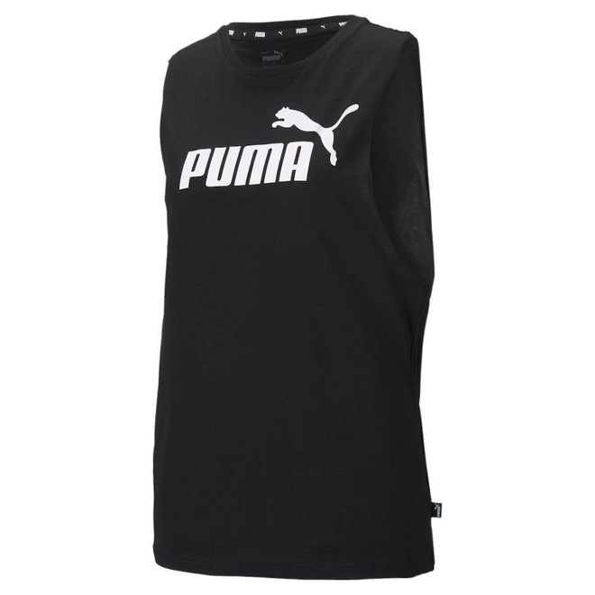 Camiseta Regata Puma Cavada Essentials Logo - Feminina - Foto 1