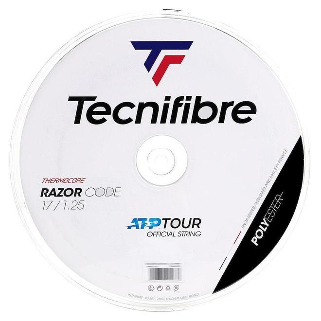 Corda Tecnifibre Razor Code Rolo com 200 Metros - 17L 1.25mm - Foto 1