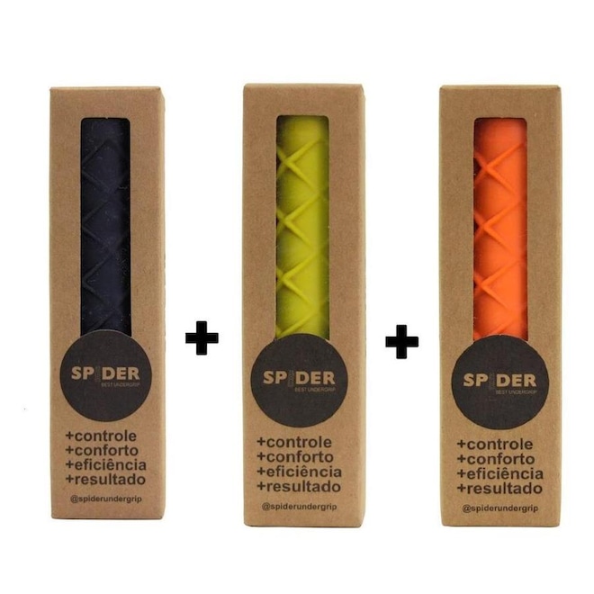 Kit de Undergrip Spider Grip de Borracha - 3 Unidades - Foto 1