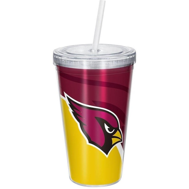 Copo Com Canudo Luxo NFL Arizona Cardinals - Foto 1
