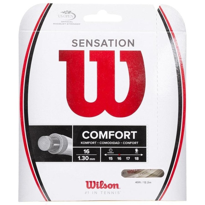 Corda para Raquete Wilson Sensation 16L 1,30mm - Foto 1