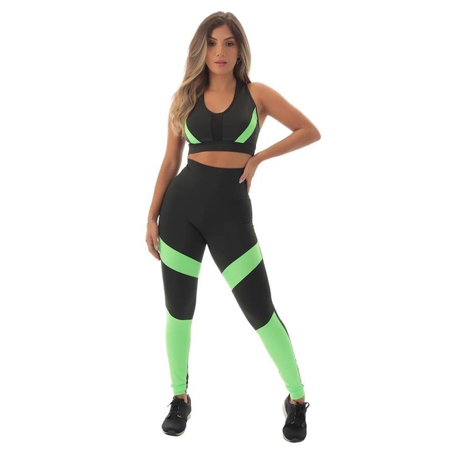 Conjunto Fristyle Fitness  Legging e Top Academia - Feminino - Foto 1