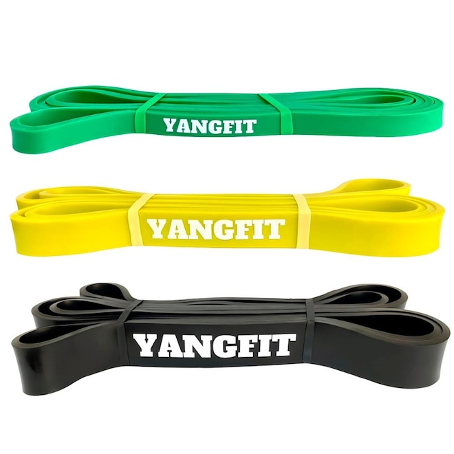 Kit Super Band Elástico Extensor Yangfit Leve Médio e Forte - Foto 1