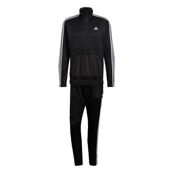 Agasalho sem Capuz adidas Malha Zíper 3/4 Aeroready - Masculino - Foto 1
