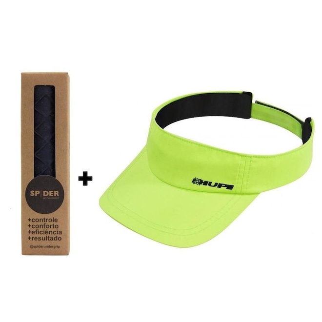 Kit de Beach Tennis com Undergrip Spider + Viseira HUPI Microfibra - Foto 1