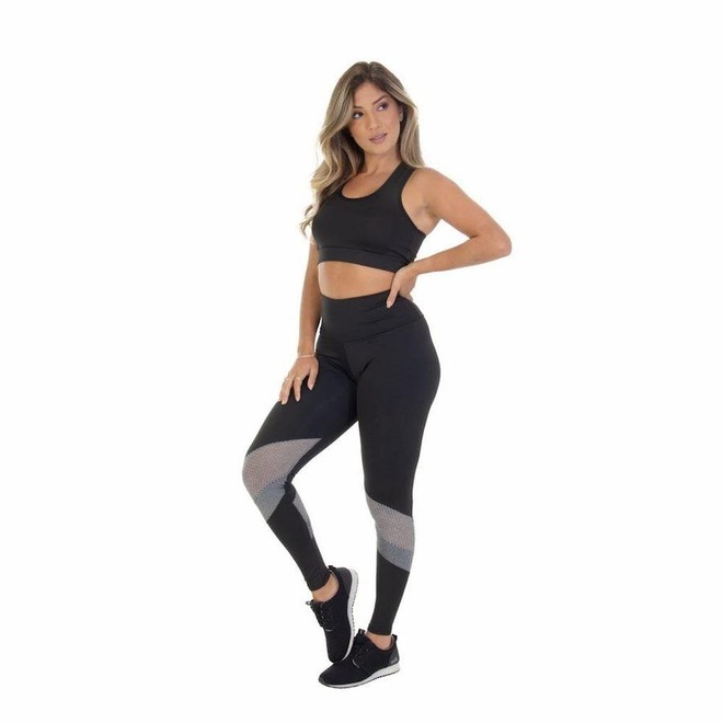 Conjunto Fristyle Fitness Legging e Top Academia - Feminino - Foto 1