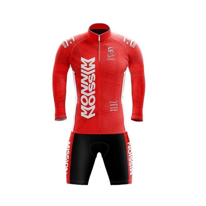 Conjunto GPX de Ciclismo: Bermuda + Camisa Manga Longa Ferrari - Masculino - Foto 1