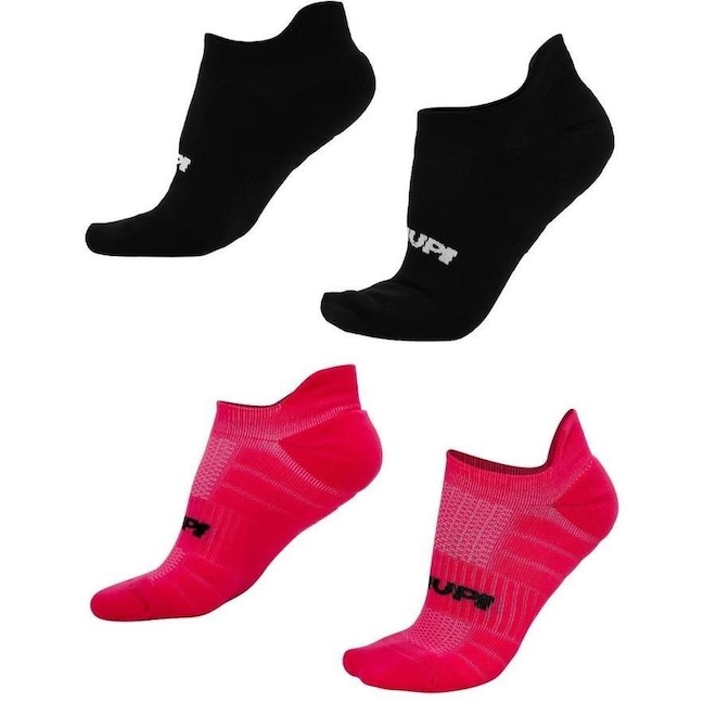 Kit Meia Hupi Corrida Pro Invisível com 02 Pares - 36 ao 42 - Adulto - Foto 1