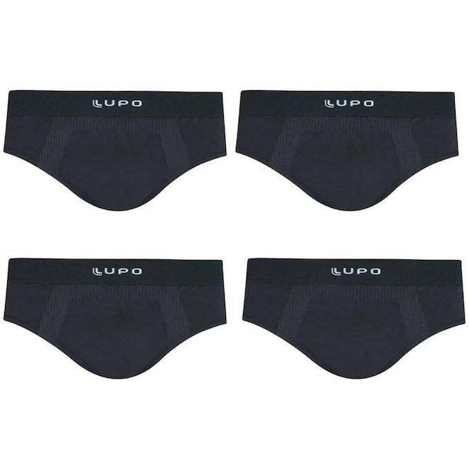 Cueca Slip Lupo Modal sem Costura - 4 unidades - Foto 1