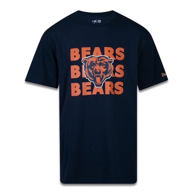 Camiseta New Era Plus Size Chicago Bears NFL Core - Masculino - Foto 1