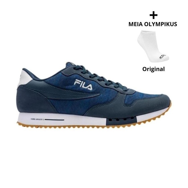Tênis FILA EURO JOGGER - MASCULINO + 1 PAR DE MEIAS OLYMPIKUS - Foto 1