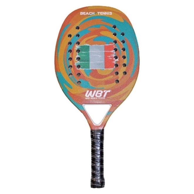 Raquete Beach Tennis Wbt Italian 50% Carbono 50% Fibra de Vidro Tenis de Praia - Foto 1