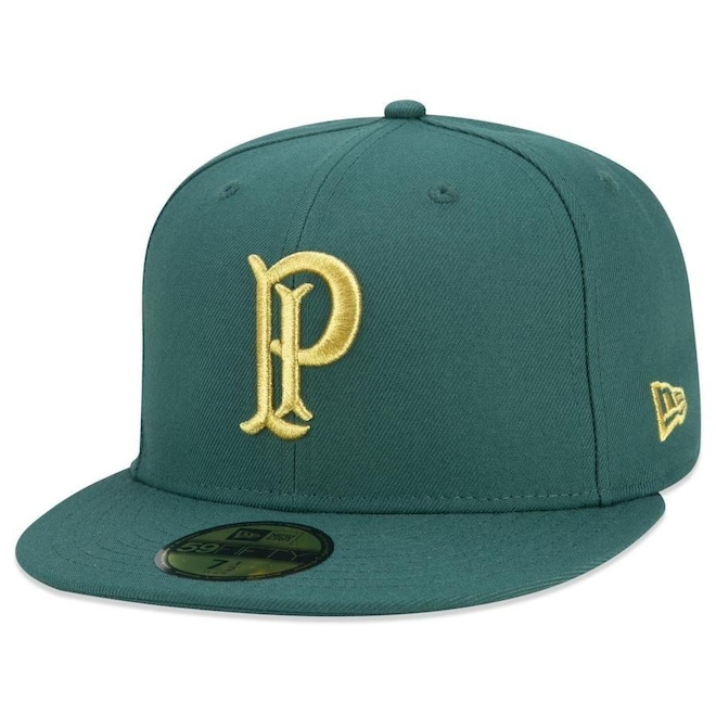 Boné Aba Reta New Era 59Fifty Futebol Palmeiras - Fitted - Adulto - Foto 1