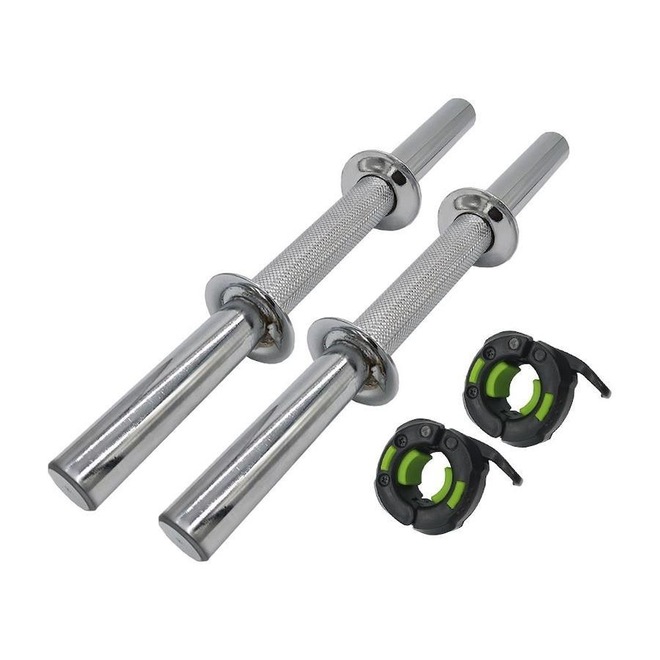 Kit 2 Barras Maciças 40cm com Lock Jaw | Iniciativa Fitness - Foto 1