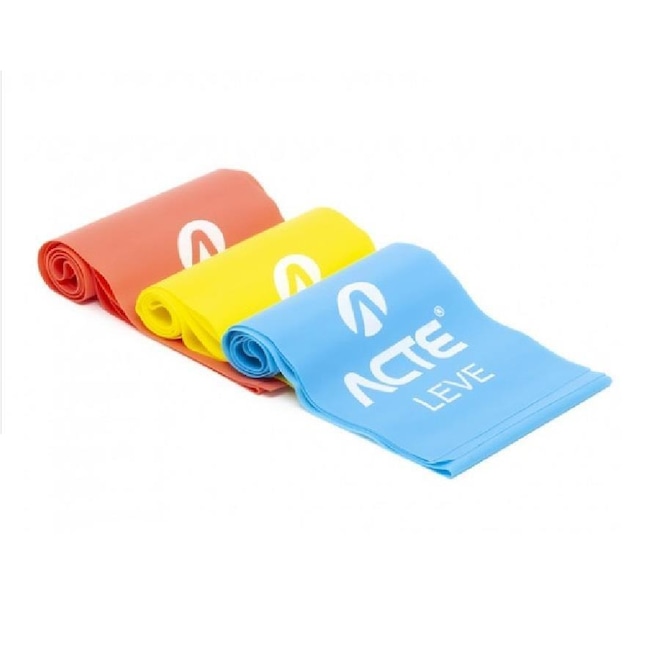 Kit de Faixas Elásticas Acte Sports T13 Latex Band - Tensões Facil, Médio e Difícil - Foto 1