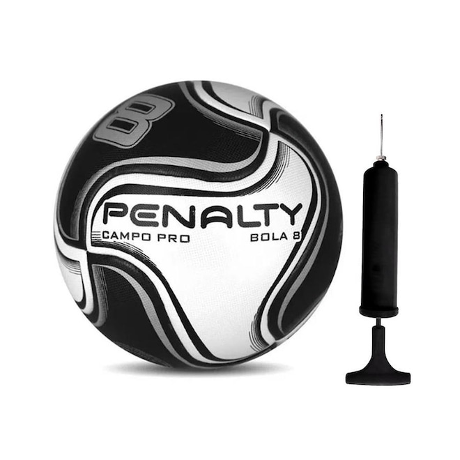Bola de Futebol de Campo Penalty 8 Pro XXI + Bomba de Ar - Foto 1