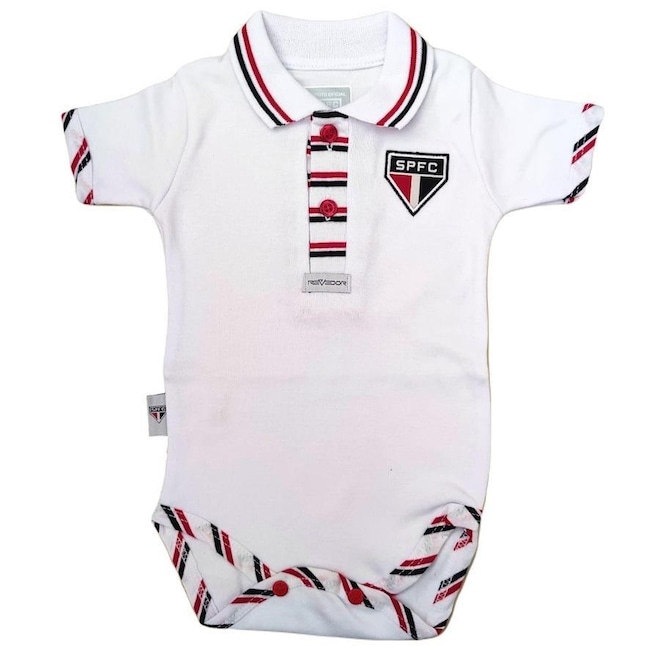 Body do São Paulo Polo Bebê Oficial Revedor - Infantil - Foto 1