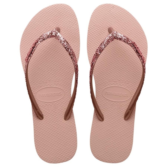 Chinelo Havaianas Slim Glitter II - Feminino - Foto 1