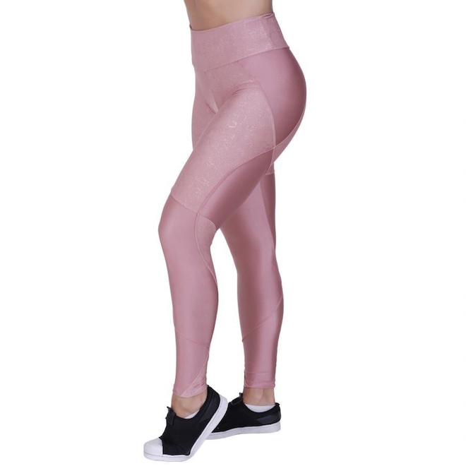 Calça Legging Orbis Fitness Recortes Cirre Relevo - Feminina - Foto 1
